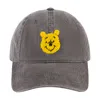 Disney Pooh Head Chenille Patch Dad Cap In Grey