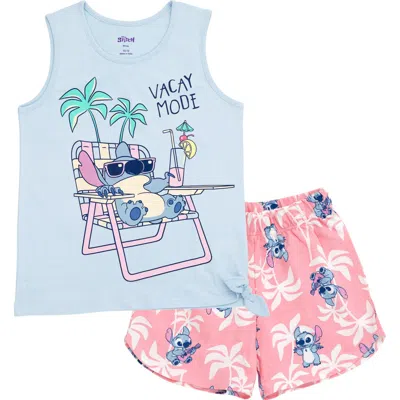 Disney Kids'  Princess 2-piece Tank Top And Shorts Set In Blue