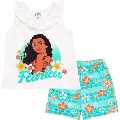 Disney Kids'  Princess 2-piece Tank Top And Shorts Set In White