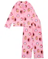 Disney Princess Ame Girls Toddler 2t-4t 2-piece  Printed Top And Pants Pajama Set In Pink
