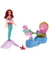 Disney Princess Ariel's Rolling Chariot With Mermaid Fashion Doll In Multi-color