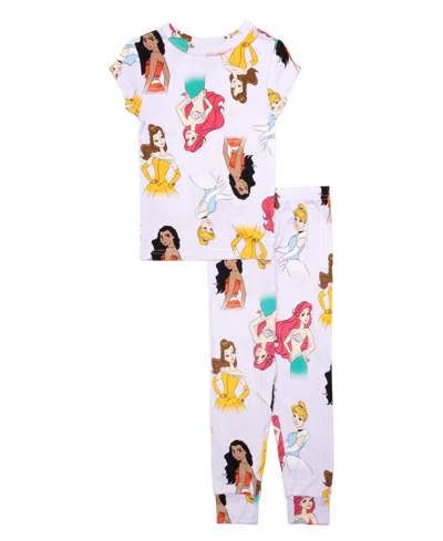 Disney Princess Kids' Big Girls Short Sleeve And Pants, 2-piece Pajama Set In Assorted