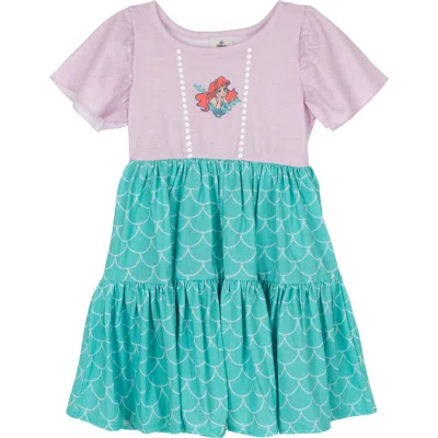Disney Kids'  Princess Cosplay Short Sleeve Dress In Multi