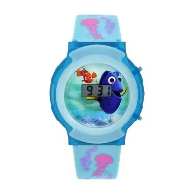 Disney Princess Kids' Disney Finding Dory Finding Nemo Marvel Girls Digital Blue Strap Watch Fdo3054jc
