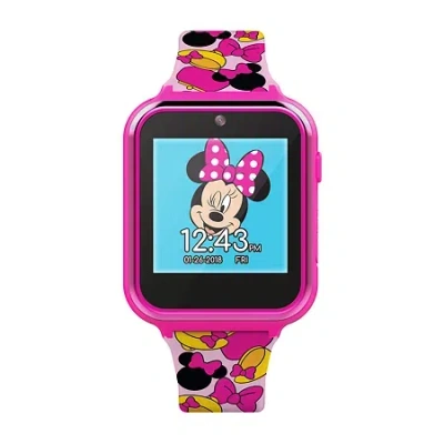 Disney Princess Kids' Disney Minnie Mouse Girls Pink Smart Watch Mn4116jc In Burgundy