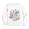 Disney Princess Disney Toddler Girls Crew Neck Long Sleeve Regular Fit Princess Graphic T-shirt In Multi