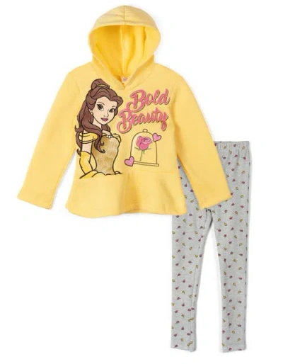 Disney Kids'  Princess Hoodie & Leggings Set In Yellow