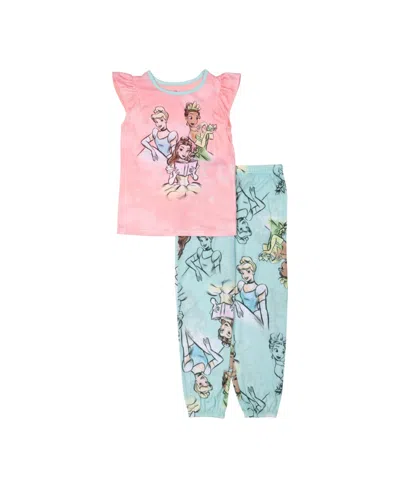 Disney Princess Kids' Little Girls Short Set Pajamas, 2-piece In Pink