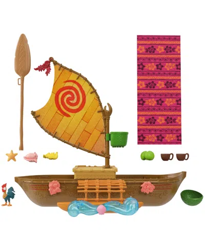 Disney Princess Moana Ocean Voyager Canoe Playset, 38 Cm Floating Boat, Fashion Doll Playset, Ages 3+ In Multi