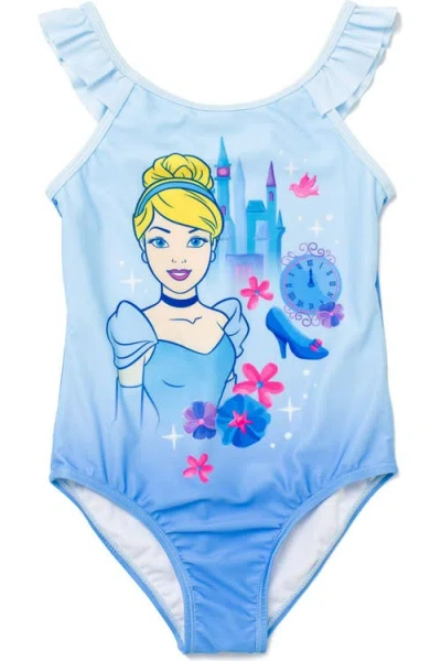 Disney Kids'  Princess One-piece Bathing Suit In Blue