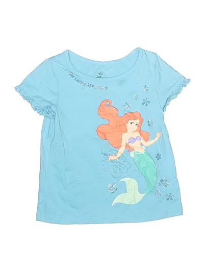 Pre-owned Disney Princess Kids' Short Sleeve T-shirt In Blue