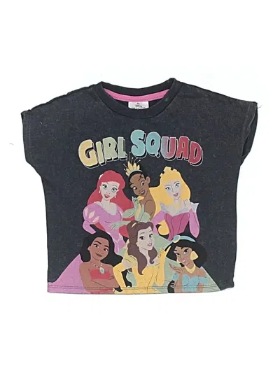 Pre-owned Disney Princess Kids' Short Sleeve T-shirt In Gray