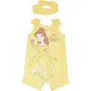 Disney Princess Sleeveless Romper Headband Set In Yellow