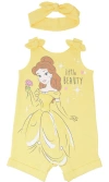 Disney Princess Sleeveless Romper Headband Set In Yellow