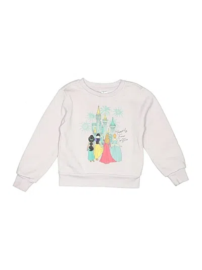 Pre-owned Disney Princess Kids' Sweatshirt In White