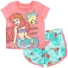 Disney Babies'  Princess T-shirt & French Terry Shorts Set In Red