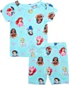 Disney Princess Toddler Girls Short Sleeve And Short Biker Shorts, 2-piece Pajama Set