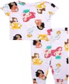 Disney Princess Toddler Girls Short Sleeve Top And Long Pant, 2-piece Pajama Set In Assorted