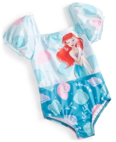 Disney Princess Babies' Toddler Girls The Little Mermaid One-piece Swimsuit In Green