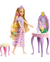 DISNEY PRINCESS TOYS, RAPUNZEL DOLL, VANITY AND ACCESSORIES