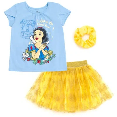 Disney Kids'  Princess T-shirt And Tutu Skirt Set With Scrunchie In Brown