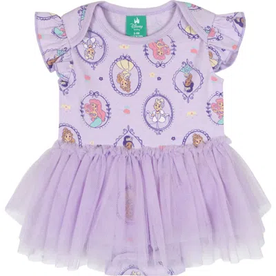 Disney Babies'  Princess Tutu Bodysuit In Purple