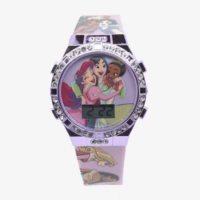 Disney Princess Kids' Unisex Digital Multicolor Strap Watch Pn4486 In Purple