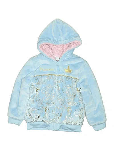 Pre-owned Disney Princess Kids' Zip Up Hoodie In Blue