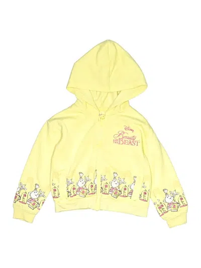 Pre-owned Disney Princess Kids' Zip Up Hoodie In Yellow