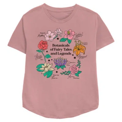Disney Princesses Floral Fairy Tales  Graphic T-shirt In Pink