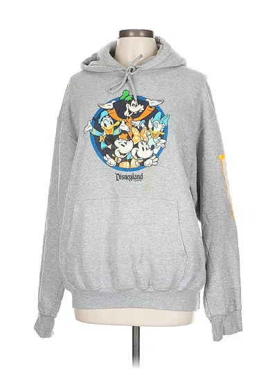 Pre-owned Disney Pullover Hoodie In Gray