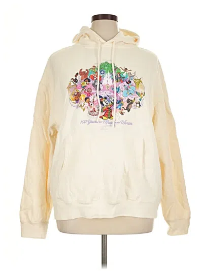 Pre-owned Disney Pullover Hoodie In Ivory