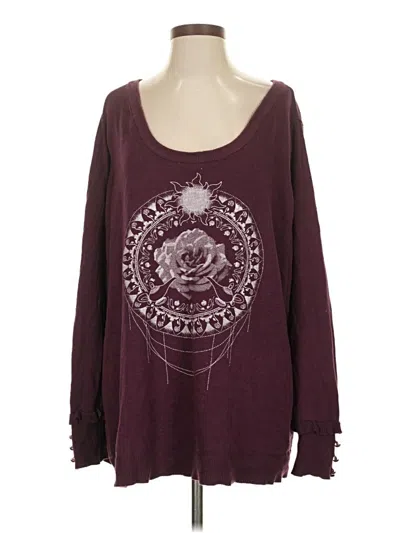 Pre-owned Disney Pullover Sweater In Burgundy