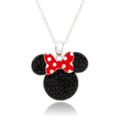 Disney Red Bow Pendant Necklace In Multi