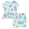 Disney Ribbed T-shirt & Shorts Set In Blue