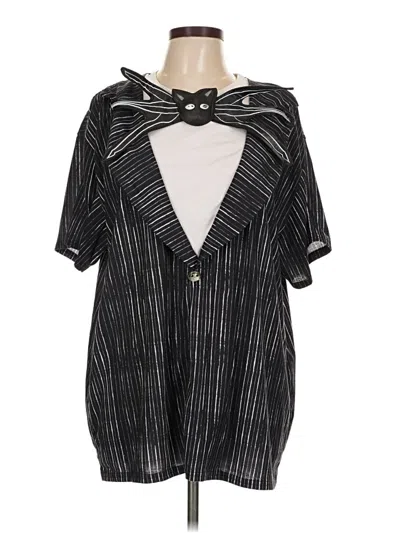 Pre-owned Disney Short Sleeve Blouse In Black