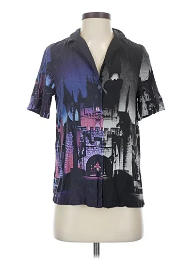 Pre-owned Disney Short Sleeve Blouse In Black