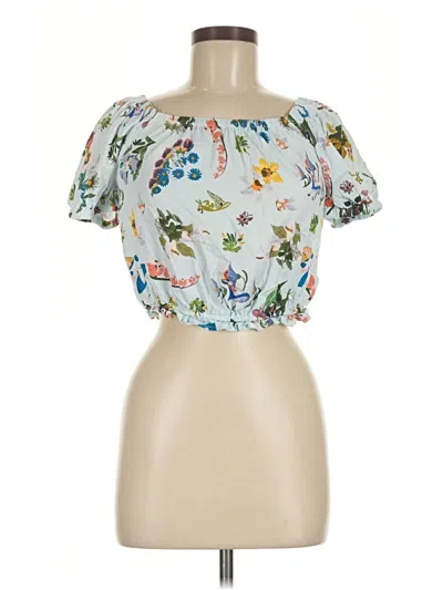 Pre-owned Disney Short Sleeve Blouse In Blue