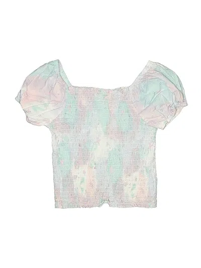 Pre-owned Disney Kids' Short Sleeve Blouse In Pink