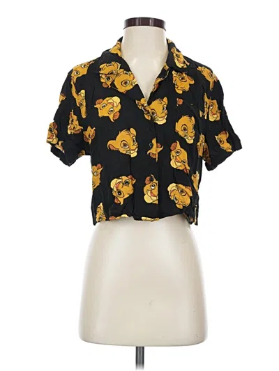 Pre-owned Disney Short Sleeve Blouse In Yellow