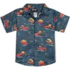Disney Short Sleeve Button Down Shirt In Blue