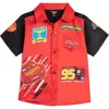 Disney Kids'  Short Sleeve Button Down Shirt In Multi