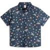 Disney Kids'  Short Sleeve Button Down Shirt In Multi