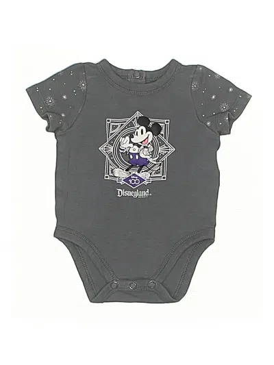 Pre-owned Disney Babies' Short Sleeve Onesie In Gray