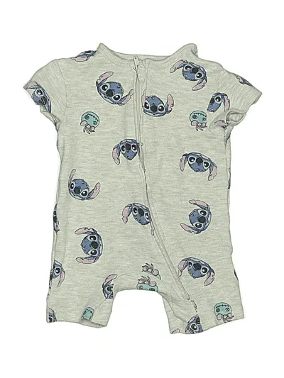Pre-owned Disney Babies' Short Sleeve Onesie In Green