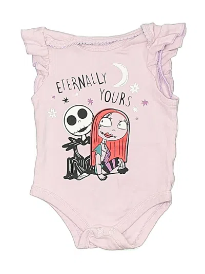 Pre-owned Disney Babies' Short Sleeve Onesie In Pink