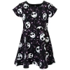 Disney Short Sleeve Skater Dress In Black