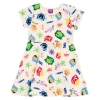 Disney Kids'  Short Sleeve Skater Dress In Multi