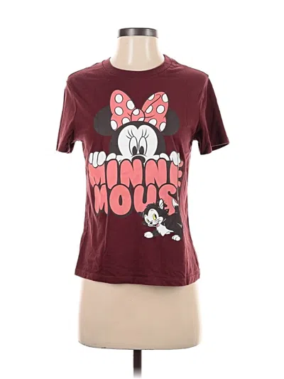 Pre-owned Disney Short Sleeve T-shirt In Burgundy