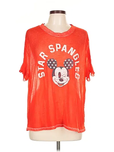Pre-owned Disney Short Sleeve T-shirt In Red